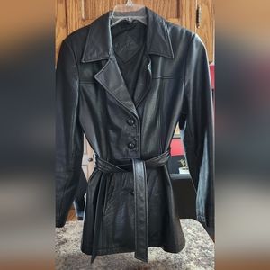 Black leather jacket